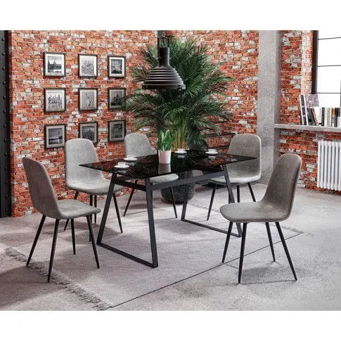 Zdjęcie stół loftowy do salonu Aliya czarny | Edinos.pl