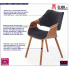 Fotografia Krzesło gięte Ton z podłokietnikami Bento - czarny + orzech z kategorii Krzesła drewniane