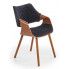 Zdjęcie produktu Krzesło gięte Ton z podłokietnikami Bento - czarny + orzech.