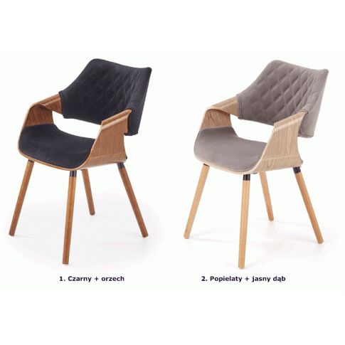 Szczegółowe zdjęcie nr 5 produktu Krzesło gięte Ton z podłokietnikami Bento - czarny + orzech