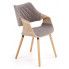Zdjęcie produktu Krzesło gięte Ton z podłokietnikami Bento - popielaty + jasny dąb.