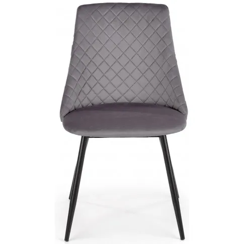 szare krzesło welurowe metalowe tapicerowane tokio