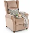 Zdjęcie produktu Beżowy rozkładany fotel uszak wypoczynkowy - Nika.