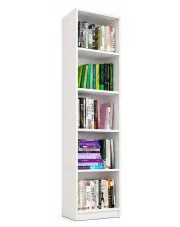 Biały regał na książki 60 cm - Fawios 3X w sklepie Edinos.pl