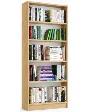 Regał do salonu na książki dąb sonoma - Fawios 3X w sklepie Edinos.pl