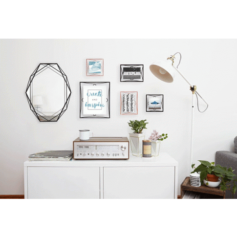 Zdjęcie loftowe lustro Mifrob czarne designerskie | Edinos.pl