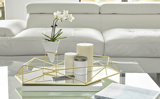 Nowoczesne lustro Mifrob - taca