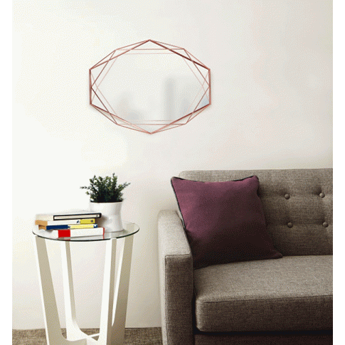 Zdjęcie vintage lustro Mifrob miedziane eleganckie | Edinos.pl