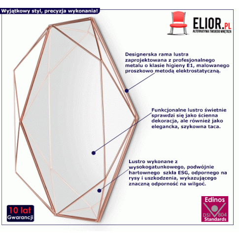 Fotografia Vintage lustro Mifrob - miedziane z kategorii Lustra