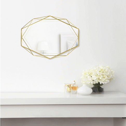 Zdjęcie vintage lustro Mifrob złote wygodna taca | Edinos.pl