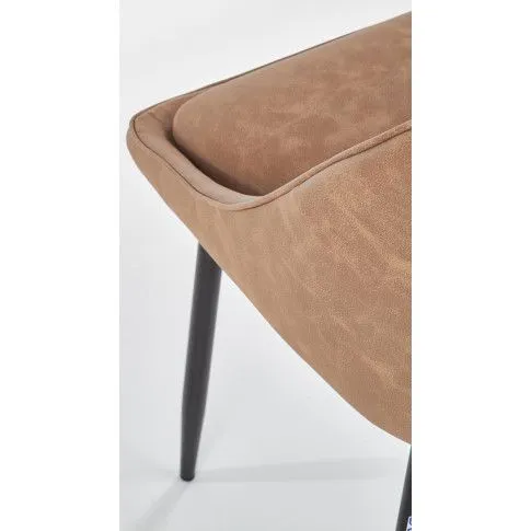 Szczegółowe zdjęcie nr 8 produktu Tapicerowane krzesło muszelka Dalton - jasny brąz