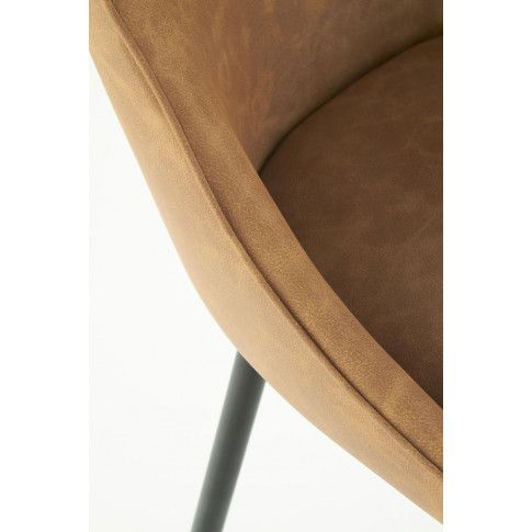 Szczegółowe zdjęcie nr 11 produktu Tapicerowane krzesło muszelka Bono - jasny brąz