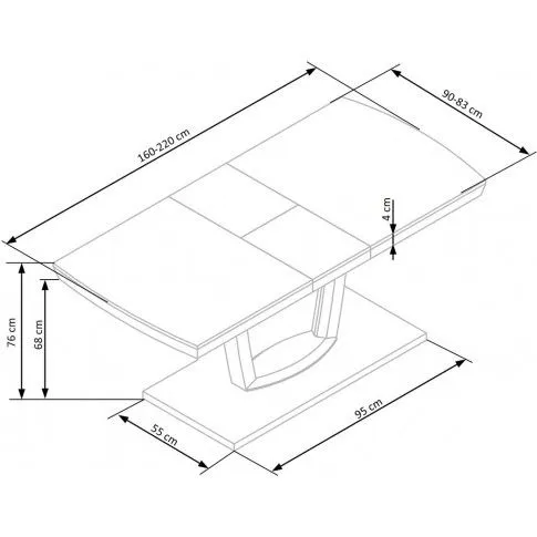 Szczegółowe zdjęcie nr 10 produktu Rozkładany elegancki stół Prati - marmur