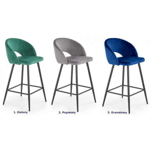 Zdjęcie popielaty hoker barowy do kuchni Apuss | Edinos.pl