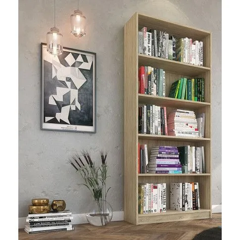 Fotografia Duży regał na książki dąb sonoma - Fawios 4X z kategorii Meble do przechowywania