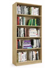 Duży regał wysoki na książki dąb sonoma - Fawios 4X w sklepie Edinos.pl