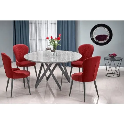 Szczegółowe zdjęcie nr 5 produktu Elegancki okrągły stół Vienna - marmur