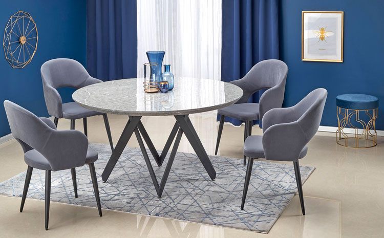 Produkt Okrągły nowoczesny stół z krzesłami - Agneso