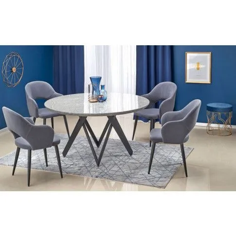 Szczegółowe zdjęcie nr 4 produktu Elegancki okrągły stół Vienna - marmur