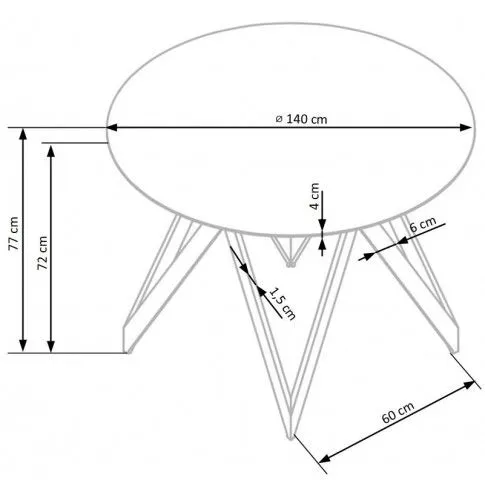 Szczegółowe zdjęcie nr 8 produktu Elegancki okrągły stół Vienna - marmur