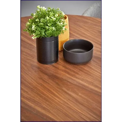 Zdjęcie industrialny okrągły stół Boferi orzechowy | Edinos.pl