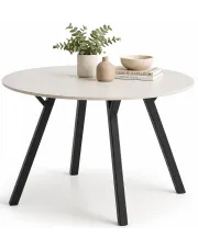 Okrągły stół minimalistyczny kolor popiel - Rufu 2X w sklepie Edinos.pl