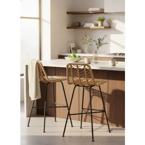 Fotografia Nowoczesny hoker rattanowy - Hlif z kategorii Krzesła