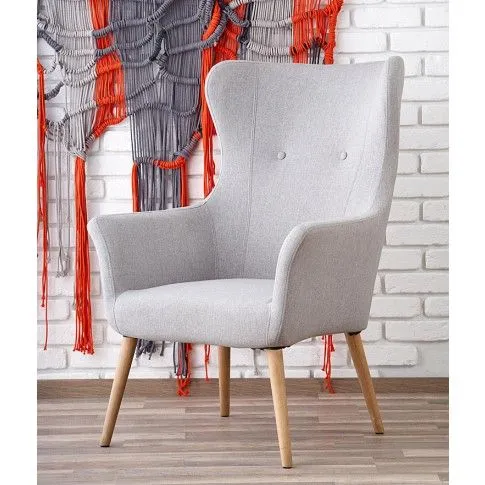 Zdjęcie musztardowy fotel uszak wypoczynkowy Devan - sklep Edinos.pl