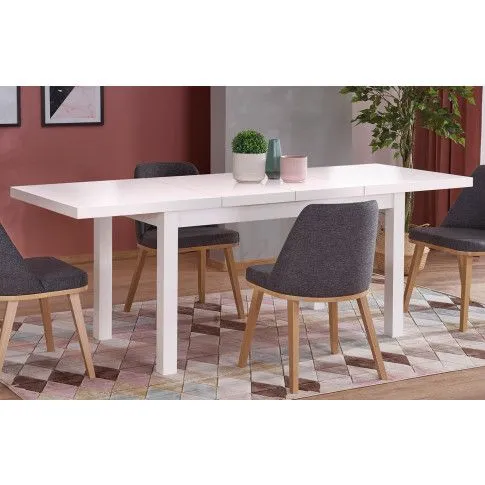 Zdjęcie produktu Minimalistyczny biały rozkładany stół - Selen 2X .