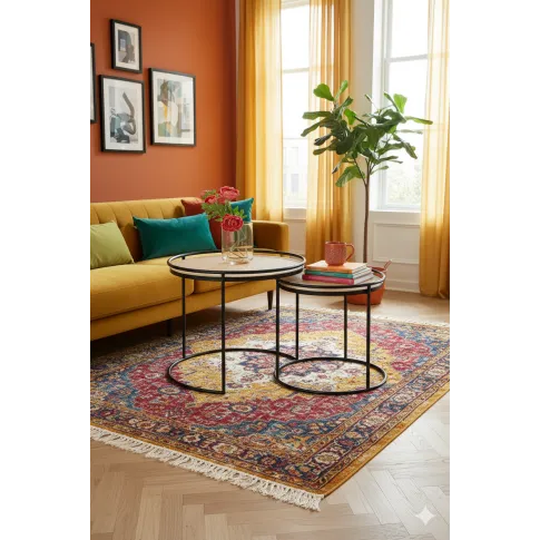 Fotografia Zestaw loftowych stolików kawowych Keby z kategorii Salon