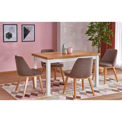 Zdjęcie skandynawski stół rozkładany Saofo 2X dąb riviera/biały | Edinos.pl