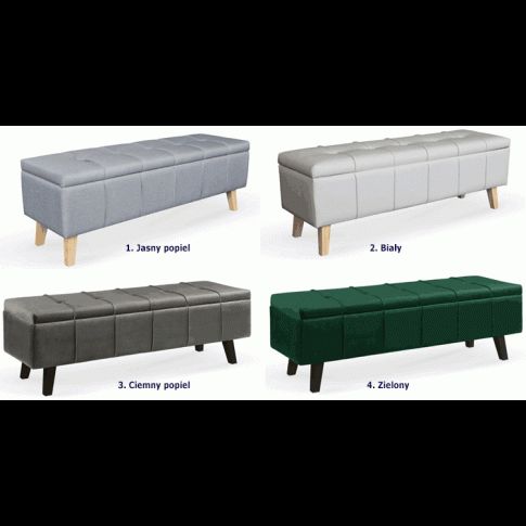 Szczegółowe zdjęcie nr 5 produktu Ławka z pojemnikiem Orsa - biała