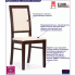 Fotografia Drewniane krzesło tapicerowane Prince - Ciemny orzech + kremowa ekoskóra z kategorii Krzesła tapicerowane