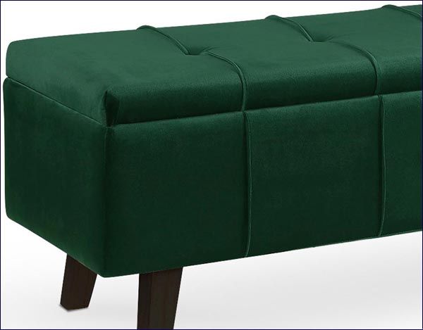 Pikowana ławka Adras zielona