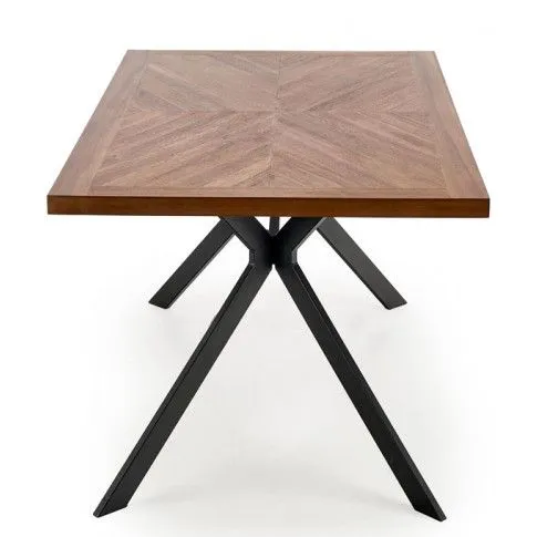 Szczegółowe zdjęcie nr 6 produktu Industrialny stół do salonu Frizio - orzechowy