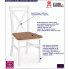Fotografia Krzesło skandynawskie Dario - Białe-olcha z kategorii Krzesła drewniane