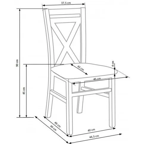 Zdjęcie krzesło skandynawskie Dario ciemny orzech - sklep Edinos.pl