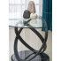 Szczegółowe zdjęcie nr 6 produktu Okrągły szklany stół do salonu Azis - czarny