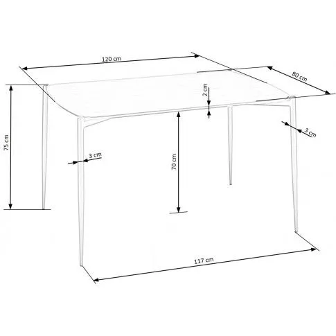 Szczegółowe zdjęcie nr 8 produktu Minimalistyczny stół Mira - dąb złoty