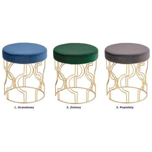 Szczegółowe zdjęcie nr 4 produktu Pufa tapicerowana glamour Gammi - zielona