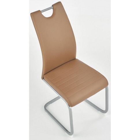 Szczegółowe zdjęcie nr 4 produktu Tapicerowane krzesło Reven - brązowe