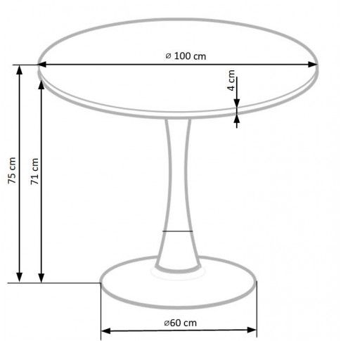 Szczegółowe zdjęcie nr 9 produktu Nowoczesny okrągły stół Forset - orzechowy