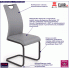 Fotografia Tapicerowane krzesło Reven - popielate z kategorii Krzesła wg koloru/stylu