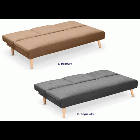 Szczegółowe zdjęcie nr 4 produktu Sofa rozkładana Uzzi - beżowa