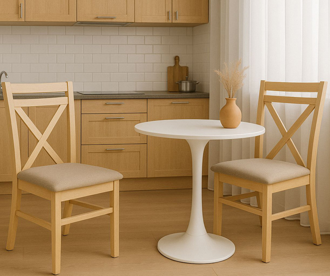 Drewniane krzesło do salonu jadalni kuchni Stellar