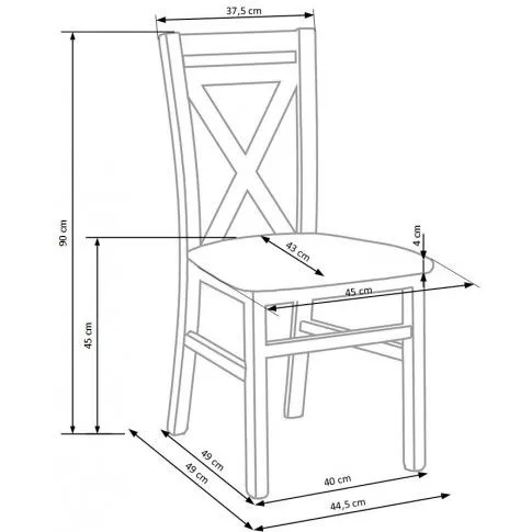 Zdjęcie skandynawskie krzesło Stellar ciemny orzech | Edinos.pl