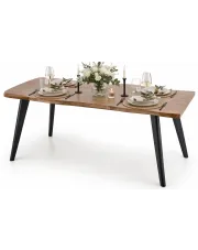 Rozkładany stół do restauracji minimalistyczny Perfos - dąb naturalny w sklepie Edinos.pl