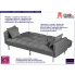 Fotografia Sofa pikowana rozkładana Ervin - popiel z kategorii Kanapy i sofy