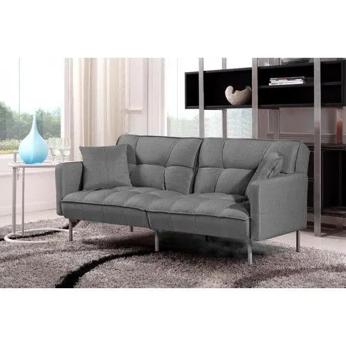 Szczegółowe zdjęcie nr 5 produktu Sofa pikowana rozkładana Ervin - popiel