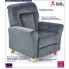 Fotografia Rozkładany fotel wypoczynkowy Ervin - popielaty z kategorii Fotele